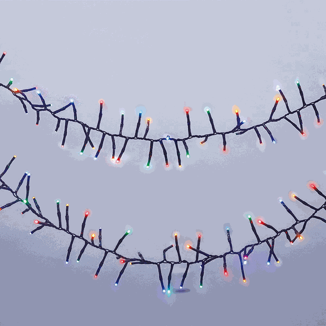 720 MULTICOLOUR Cluster Fairy Lights 9m