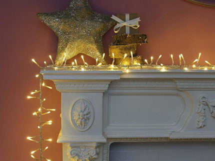 720 WARM WHITE Cluster Fairy Lights 9m