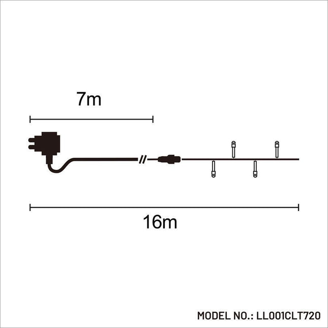 720 WARM WHITE Cluster Fairy Lights 9m
