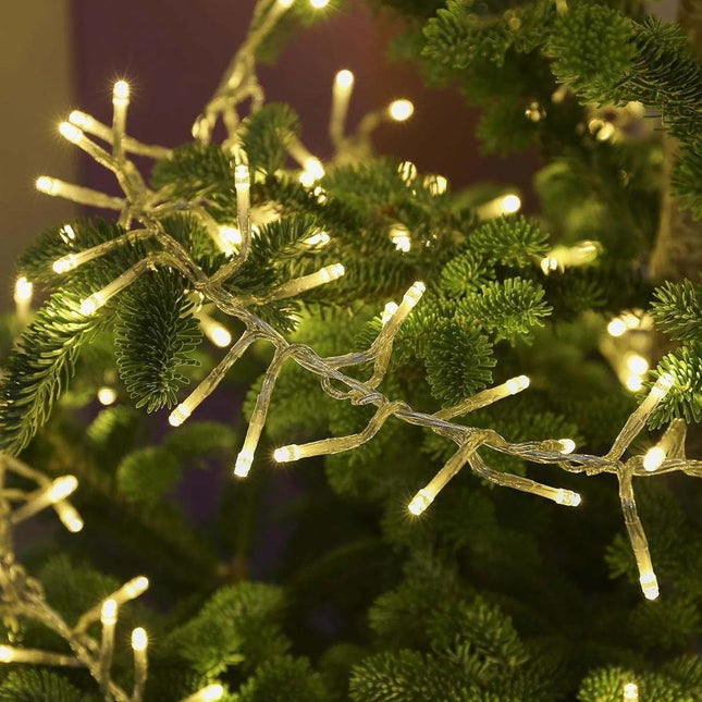 720 WARM WHITE Cluster Fairy Lights 9m