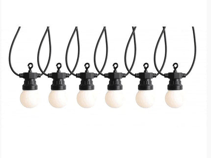 20 Opal Globe WARM WHITE Led Festoon Light 10m