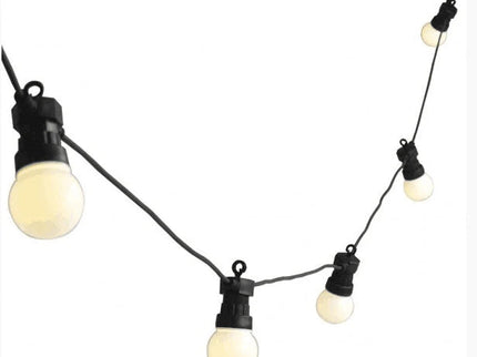 20 Opal Globe WARM WHITE Led Festoon Light 10m