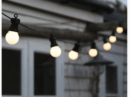 20 Opal Globe WARM WHITE Led Festoon Light 10m