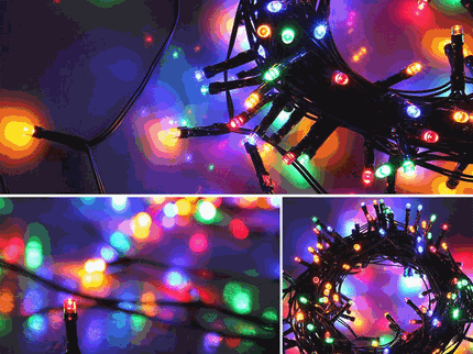100 Multicolour Led Fairy Light Chain 4.95m