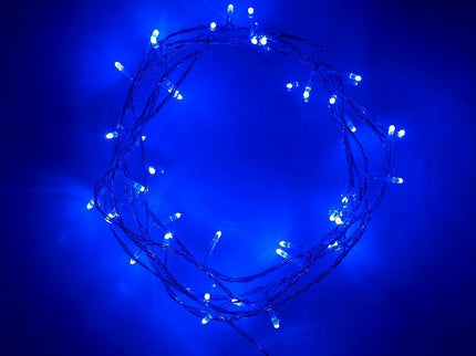 240 BLUE Led Fairy Light Chain Clear Cable 16.8m