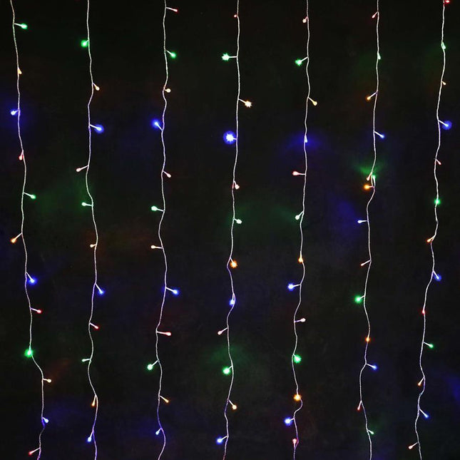 160 Multicolour LED Curtain Light 2mx2m Extendable