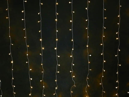 160 WARM WHITE Led Curtain Light 2Mx2M Extendable