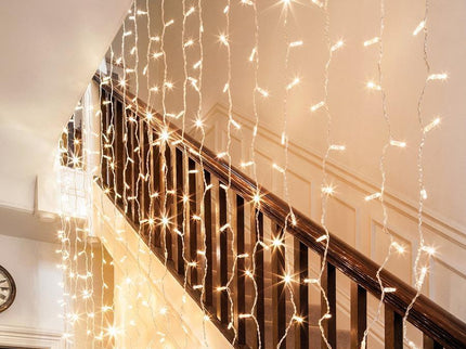 160 WARM WHITE Led Curtain Light 2Mx2M Extendable