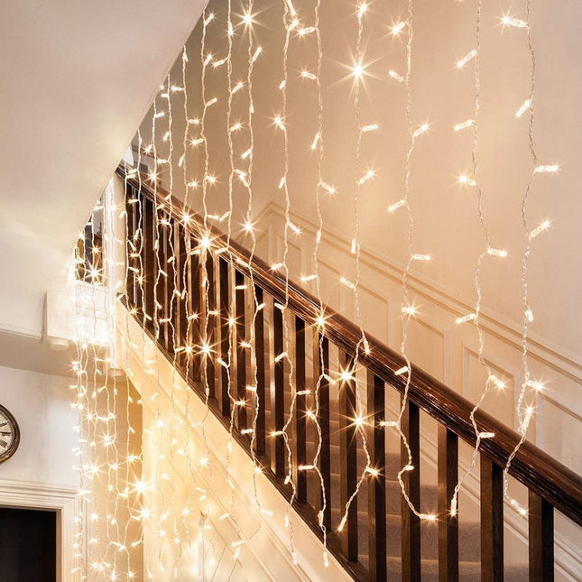 160 WARM WHITE Led Curtain Light 2Mx2M Extendable