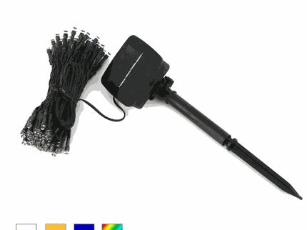 SOLAR 100 LED Fairy Lights Multicolour 4.9m