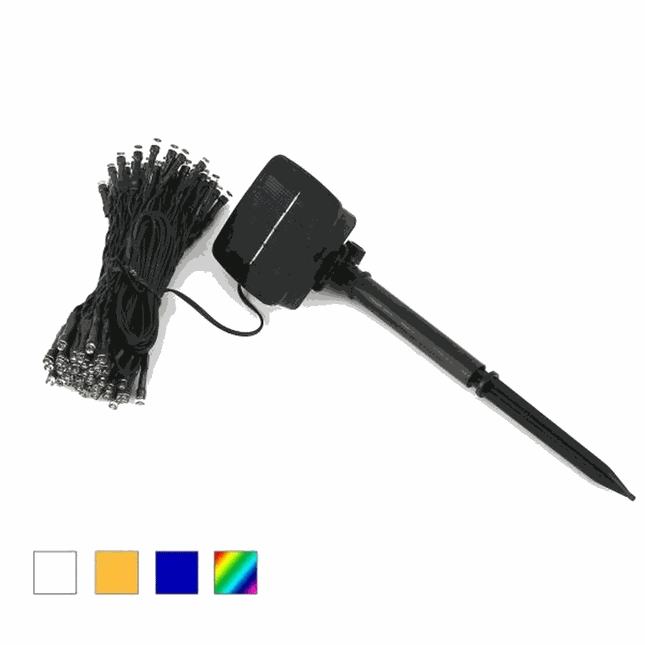 SOLAR 100 LED Fairy Lights Multicolour 4.9m