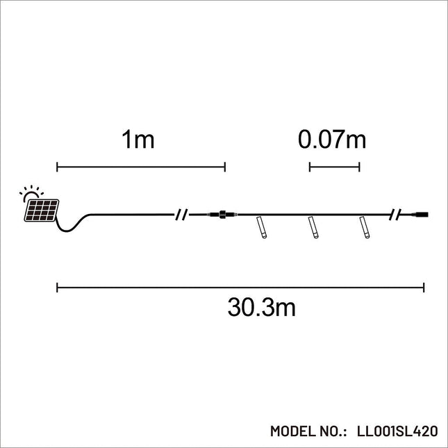 SOLAR 420 Fairy Lights Multicolour 29.3m