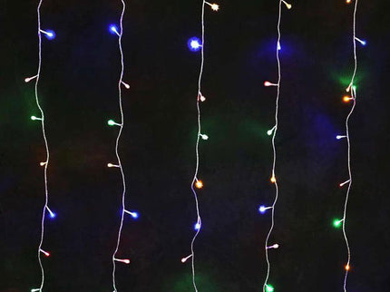160 Multicolour Led SOLAR Curtain Light 2Mx2M