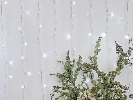 160 COOL WHITE Led SOLAR Curtain Light 2Mx2M