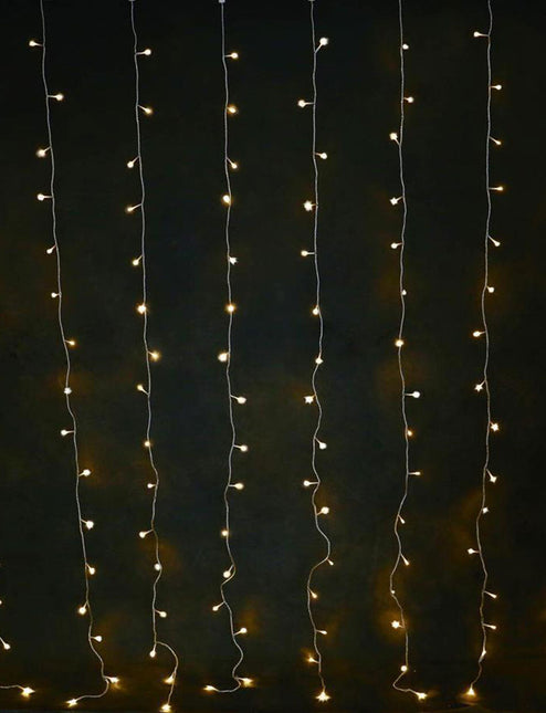 160 WARM WHITE Led SOLAR Curtain Light 2Mx2M