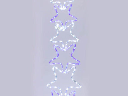 WHITE & BLUE Christmas Motif 7 Stars