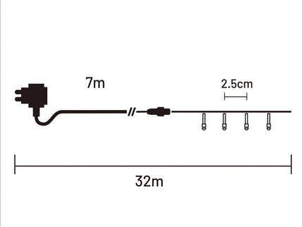 1000 BLUE Digital Fairy Lights 25m