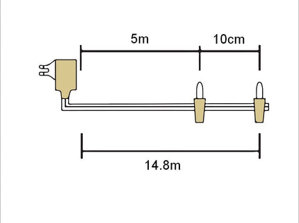 50 Warm White Pinecone Fairy Light 9.8m Connectable