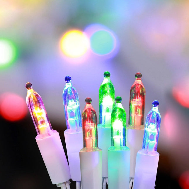 300 Mini Dual Colour LED Fairy Lights Warm White And Multicolour
