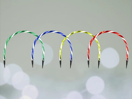4 Arch Pathway Multicolour Candy Cane Lights