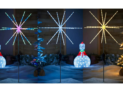 Solar Starburst Pathway Stake Light Warm White