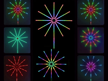 Multicolour Christmas 2D Motif LED Fireworks