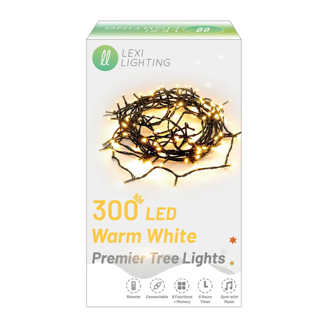 300 LED Connectable Premier Christmas Tree Lights Warm White
