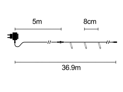 400 WARM WHITE to White Flicker Led Connectable Fairy Lights