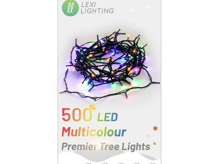500 LED Connectable Premier Christmas Tree Lights Multicolour