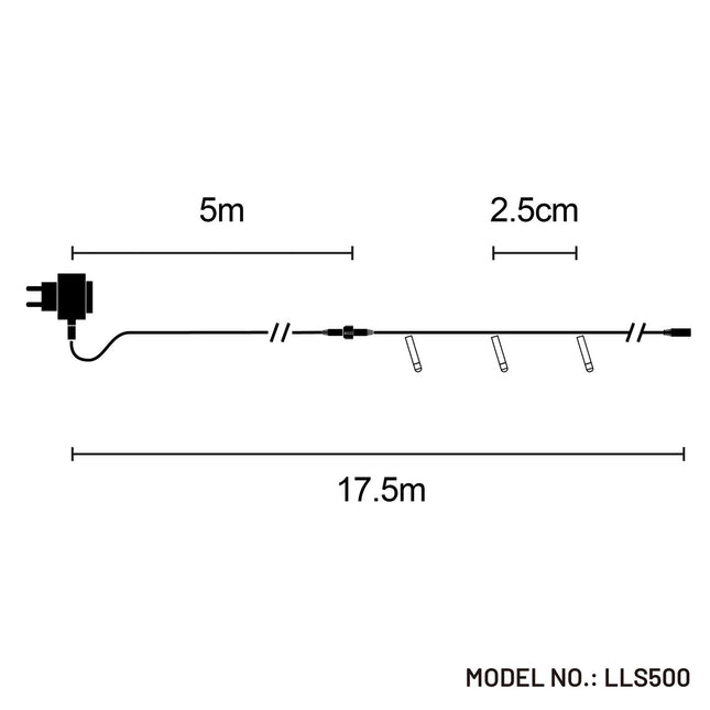 500 LED Warm White Connectable Premier Christmas Tree Lights