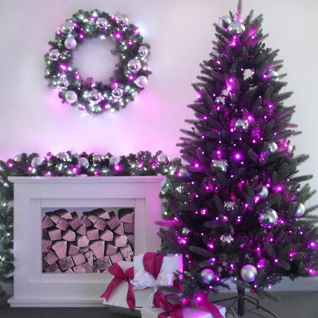 320 PINK Led 8mm Frosted Fairy Lights
