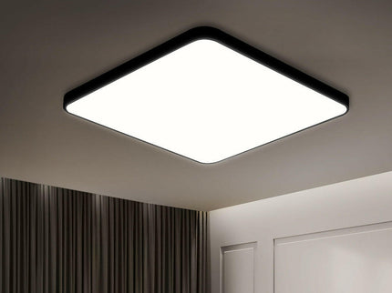 EMITTO 3-Colour Ultra-Thin 5CM LED Ceiling 36W Black for Modern Interior Lighting.