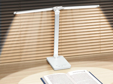 Emitto Double Head Desk Lamp LED Light Eye Caring USB for Workspace.