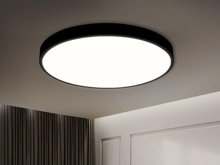 EMITTO Ultra-Thin 5CM LED Ceiling Down 30W Black for Modern Interiors.