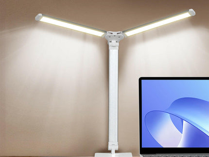 Emitto Double Head Desk Lamp LED Light Eye Caring USB for Workspace.