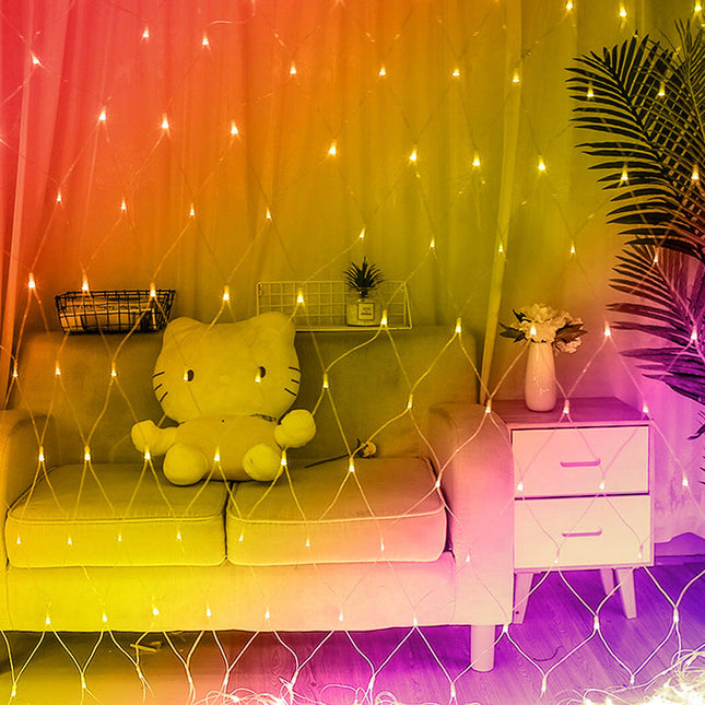 EMITTO 300LED Christmas Net Lights Mesh for Indoor and Outdoor Decor.