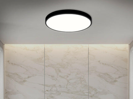 EMITTO Ultra-Thin 5CM LED Ceiling Down 30W Black for Modern Interiors.