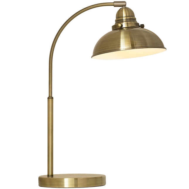 Manor Metal Table Lamp Weathered Brass Antique Copper or Chrome.