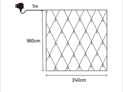 1600 WARM WHITE Led Snowing Net Light Waterfall Effect