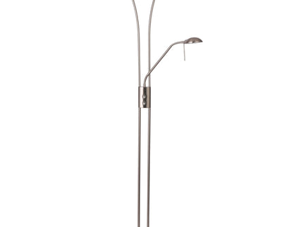 Reed LED Mother & Child Floor Lamp Black Antique Brass Satin Chrome.