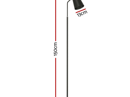 Artiss Floor Lamp LED Light Stand Modern Home Living Room Office Reading Black.