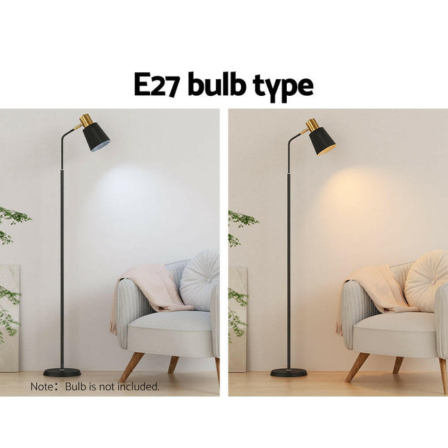 Artiss Floor Lamp LED Light Stand Modern Home Living Room Office Reading Black.