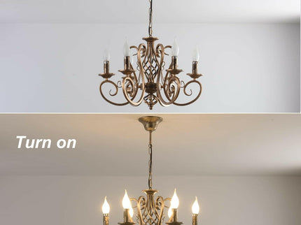 French Country Chandelier 6 Lights Rustic Farmhouse Lighting Fixture.
