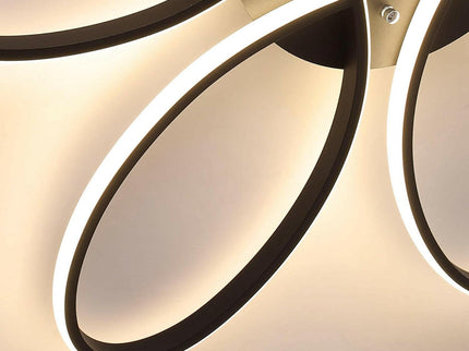 Modern LED Chandelier Flush Mount Lamp Remote Control 60cm for Home Lighting.