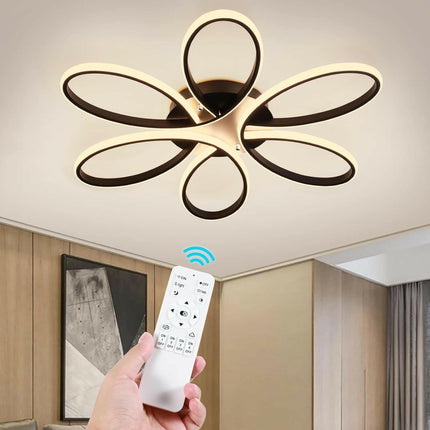 Modern LED Chandelier Light Fixture Dimmable Remote 75 cm for Living Rooms.