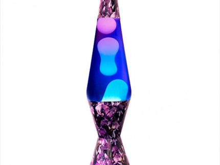 Diamond Motion Lamp Amethyst with Swirling Lava and Gradient Glass.