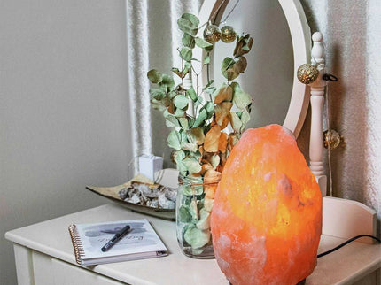 12V 12W 1-2 Kgs Himalayan Pink Salt Lamp Natural Rock Crystal Light Bulb On/Off.