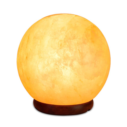 12V 12W 5 Inch Ball Himalayan Pink Salt Lamp Carved Rock Crystal Light Bulb On Off.