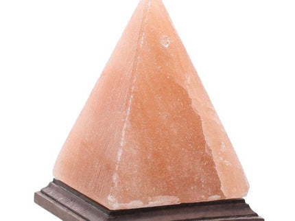 12V 12W Pyramid Himalayan Pink Salt Lamp Carved Rock Crystal Light Bulb On/Off.