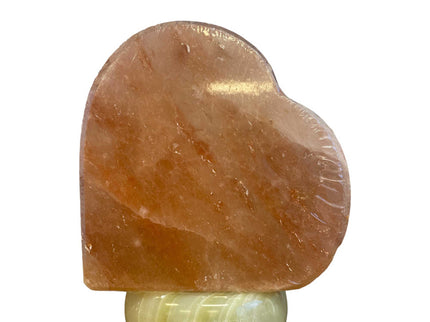 12V 12W Heart Himalayan Pink Salt Lamp Carved Rock Crystal Light Bulb On Off Switch.